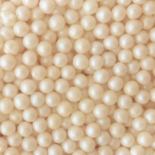 Perle blanc crème en sucre 3-4 mm Perle blanc crème en sucre 3-4 mm