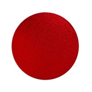 Carton plateau rond rouge 14 x 0.5"