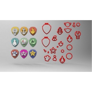 Ensemble des Badges Pat Patrouille multi-pièces 3'' Ensemble des Badges Pat Patrouille multi-pièces 3''