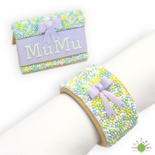 Ensemble pour biscuit - Anneaux à serviette de table en papier Ensemble pour biscuit - Anneaux à serviette de table en papier
