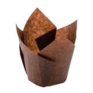 Moule en papier Tulipe Chocolat ( brune ) Moule en papier Tulipe Chocolat ( brune )