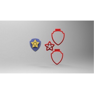 Découpoirs Badge Chase multi-pièces 3'' Découpoirs Badge Chase multi-pièces 3''