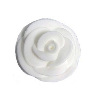 Roses blanches en glace royale - 1"