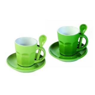 Tasses à expresso Intermezzo - Verte et verte pâle Tasses à expresso Intermezzo - Verte et verte pâle