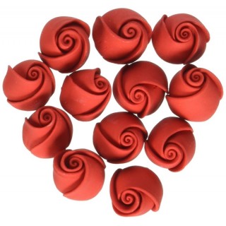 Bouton de rose rouge en glaçage Bouton de rose rouge en glaçage