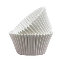 Moule en papier à cupcake / muffin Blanc - Gros