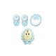 Décorations bleues de bébé en glaçage royal