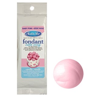 Fondant à rouler Satin Ice - Rose bébé 125g Fondant à rouler Satin Ice - Rose bébé 125g