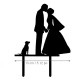 Ornement Acrylique noir - Couple avec chien