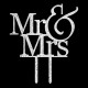 Ornement Acrylique argent - Mr & Mrs