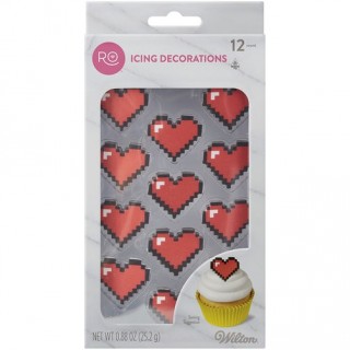 Coeur pixel en glaçage Coeur pixel en glaçage