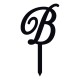Monogramme Acrylique noir 1.75" - Lettre B