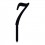 Monogramme Acrylique noir 2" - Chiffre 7