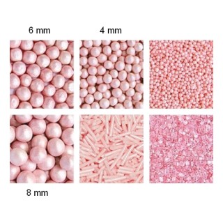 Perles, sucre et vermicelle - 100% naturel - Rose Perles, sucre et vermicelle - 100% naturel - Rose