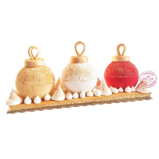 Moule bûche Boules de Noël Moule bûche Boules de Noël