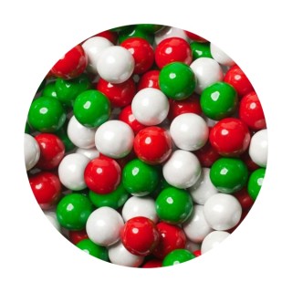 Perle chocolatée 10 mm Mélange de Noël