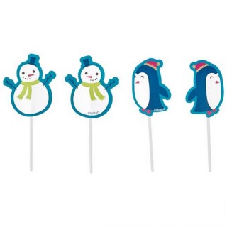 Pick Pingouin et bonhomme de neige Pick Pingouin et bonhomme de neige