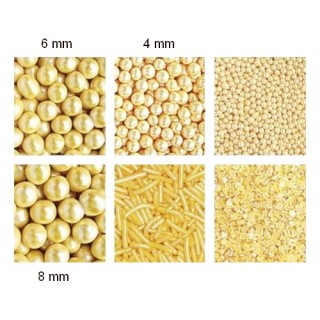 Perles, sucre et vermicelle - 100% naturel - Or Perles, sucre et vermicelle - 100% naturel - Or