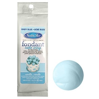 ***RED*** Fondant à rouler Satin Ice - Bleu bébé 125g ***RED*** Fondant à rouler Satin Ice - Bleu bébé 125g