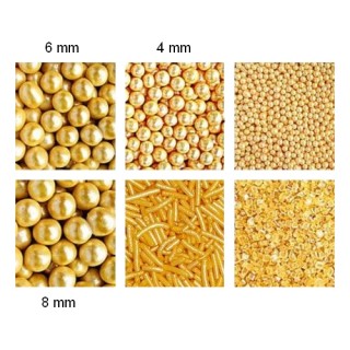 ***RED*** Perles, sucre et vermicelle - 100% naturel - Or ***RED*** Perles, sucre et vermicelle - 100% naturel - Or