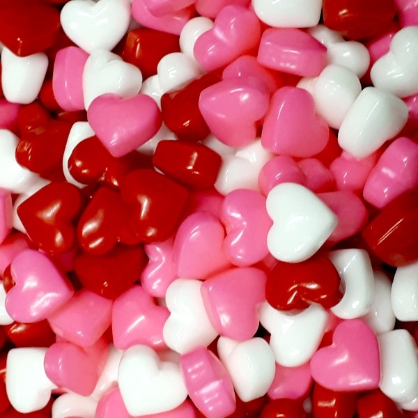 Bonbon coeur rouge et blanc - Amour - Bonbons Saint Valentin