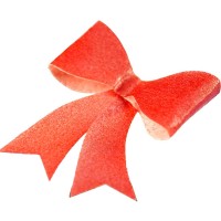 Boucle en papier de riz comestible - Rouge métallique