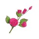 Petit bouquet de roses roses en pastillage