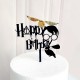 Ornement Acrylique noir - Happy Birthday Harry Potter