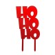 Ornement Acrylique rouge - Ho Ho Ho