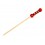Brochette bambou Perles rouges