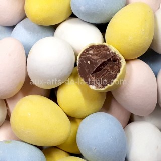 Oeufs de chocolat au lait - Couleurs pastels