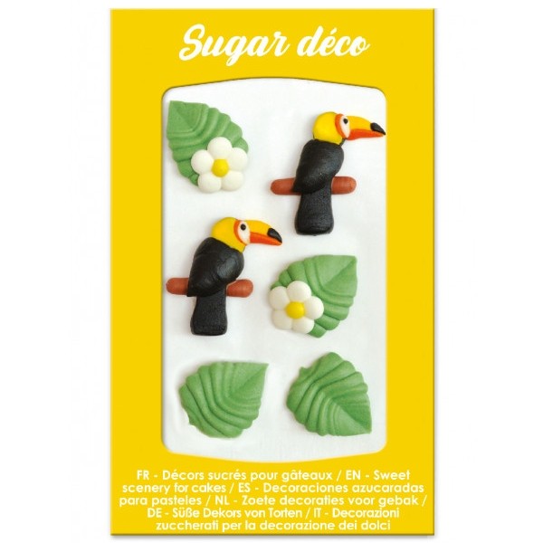 Cake topper FEUILLAGE TROPICAL