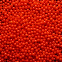 Perle Rouge-orange mat en sucre