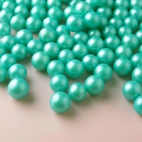 Perle 9 mm - Turquoise lustré