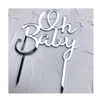 Ornement Acrylique argent - Oh Baby