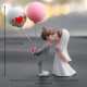 Figurine Couple de mariés avec ballons