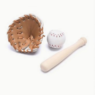 Baton, gant et balle de baseball