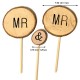 Ornement en bois rond - Mr & Mr