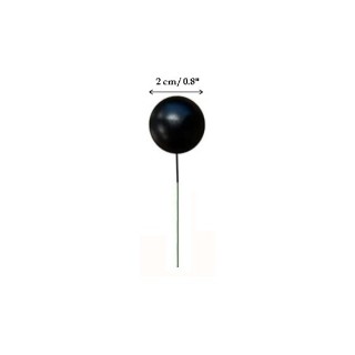 Ballon noir sur tige 2 cm