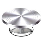 Table tournante en aluminium 12" - Base argent brillant