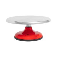 Table tournante en aluminium 12" - Base rouge