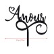 Ornement Acrylique noir - Amour