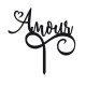 Ornement Acrylique noir - Amour