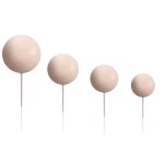 Ballon Crème mat sur tige
