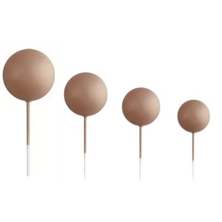 Ballon Brun clair mat sur tige Ballon Brun clair mat sur tige