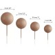 Ballon Brun pâle mat sur tige