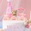 Figurine Oursonne dans son train rose