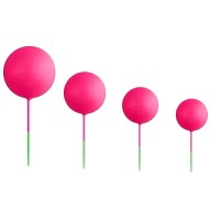 Ballon Rose mat électrique sur tige