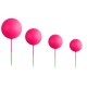 Ballon Rose mat électrique sur tige