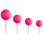 Ballon Rose mat électrique sur tige
